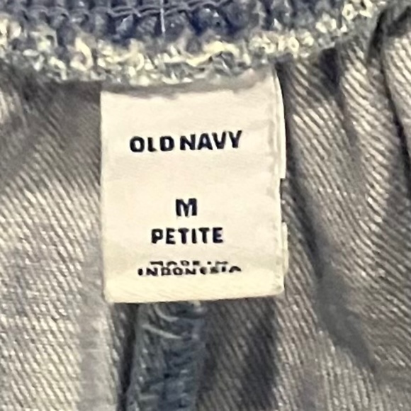 Jumpsuit Wide Leg Silhouette Size Medium Petite Blue - Picture 5 of 7